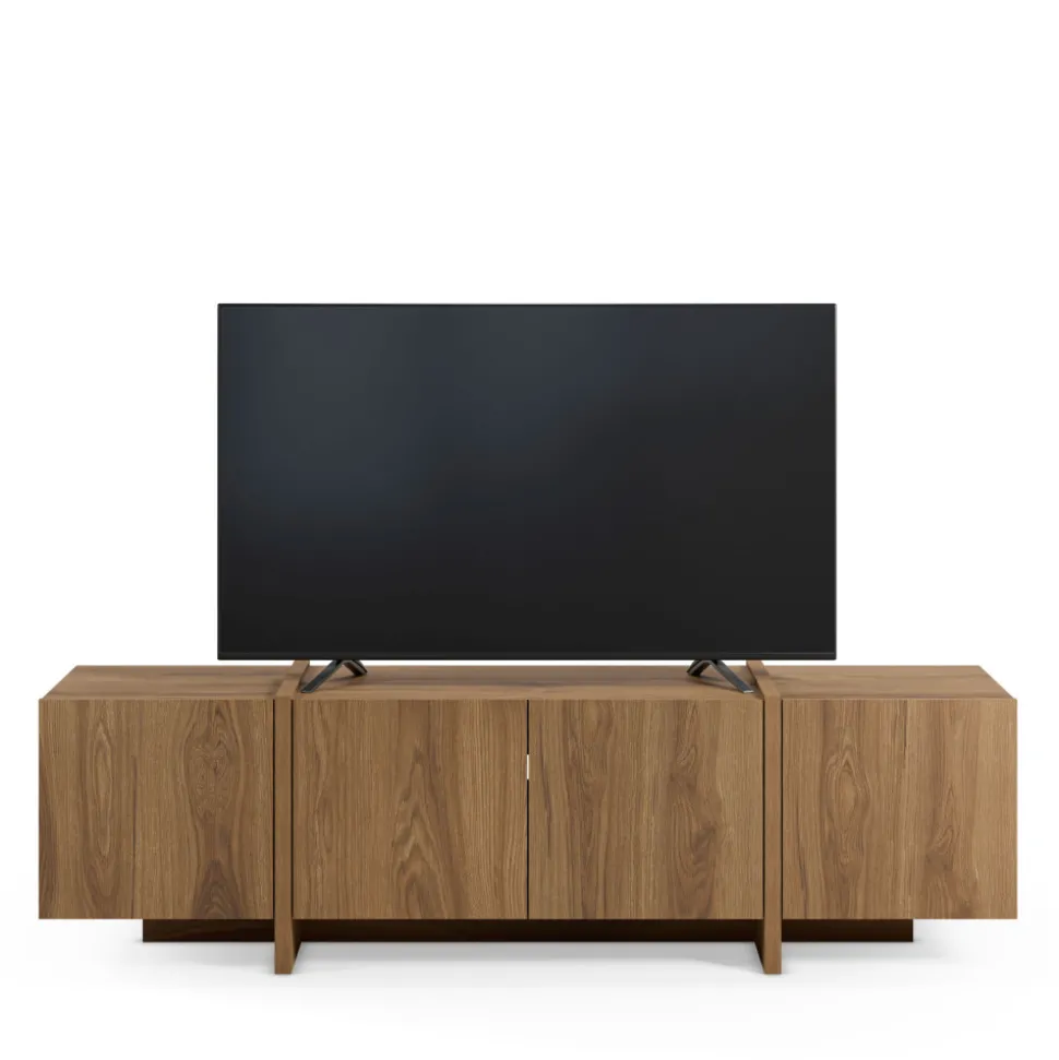 NICOLE Meuble TV 4 portes en bois 180cm