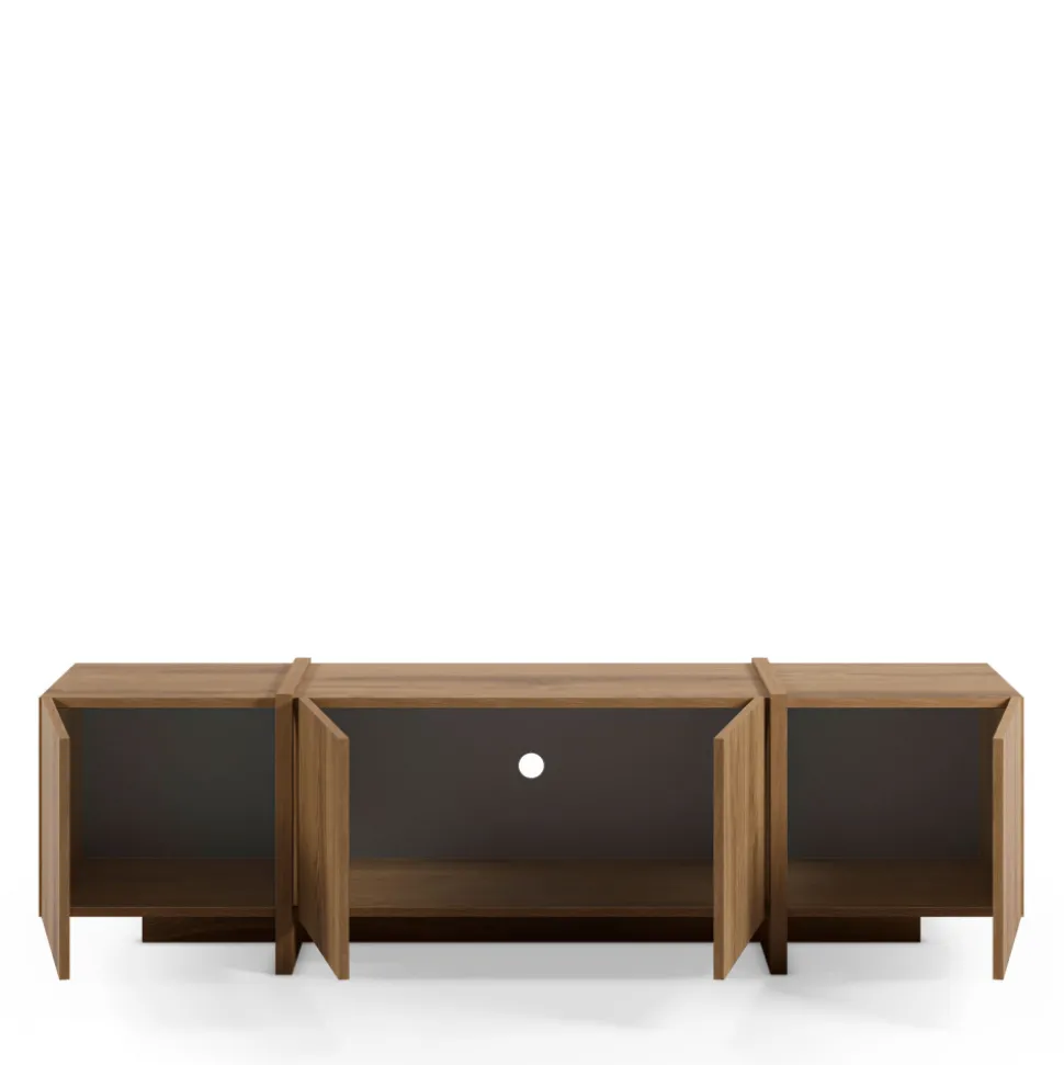 NICOLE Meuble TV 4 portes en bois 180cm