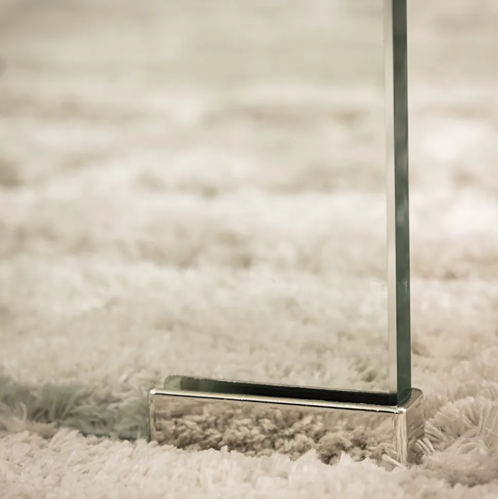 NIDO Table basse double plateau en verre L110cm