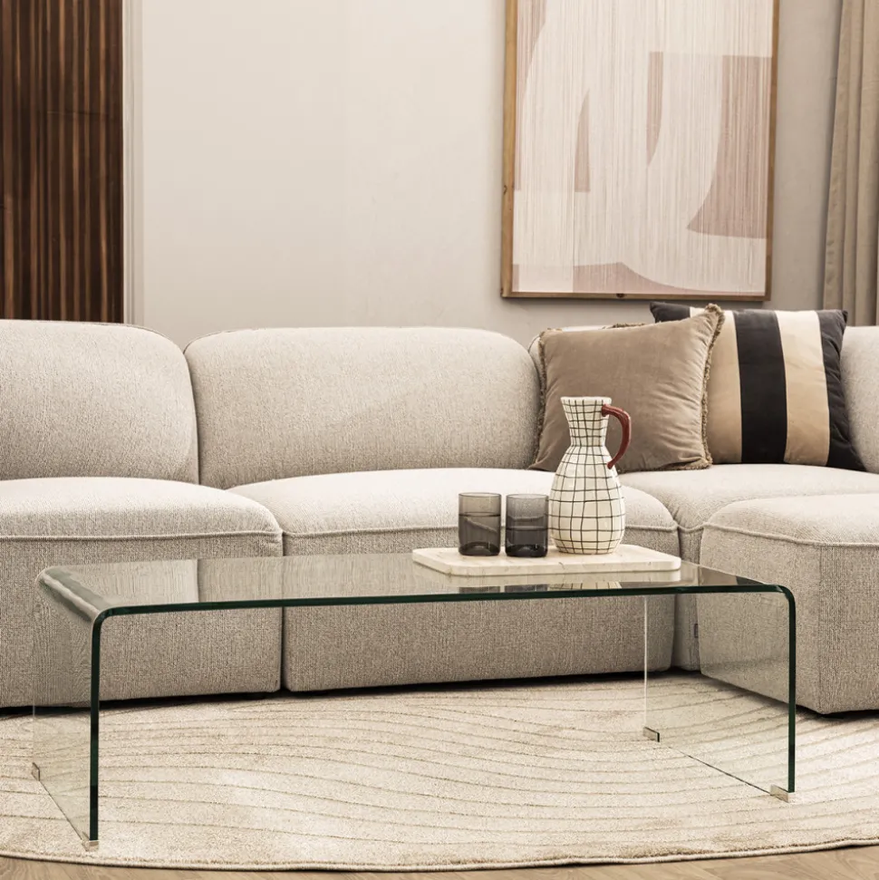 NIDO Table basse en verre L110cm