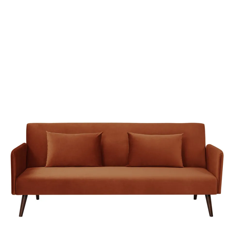 NIELSON Canapé convertible 3 places velours