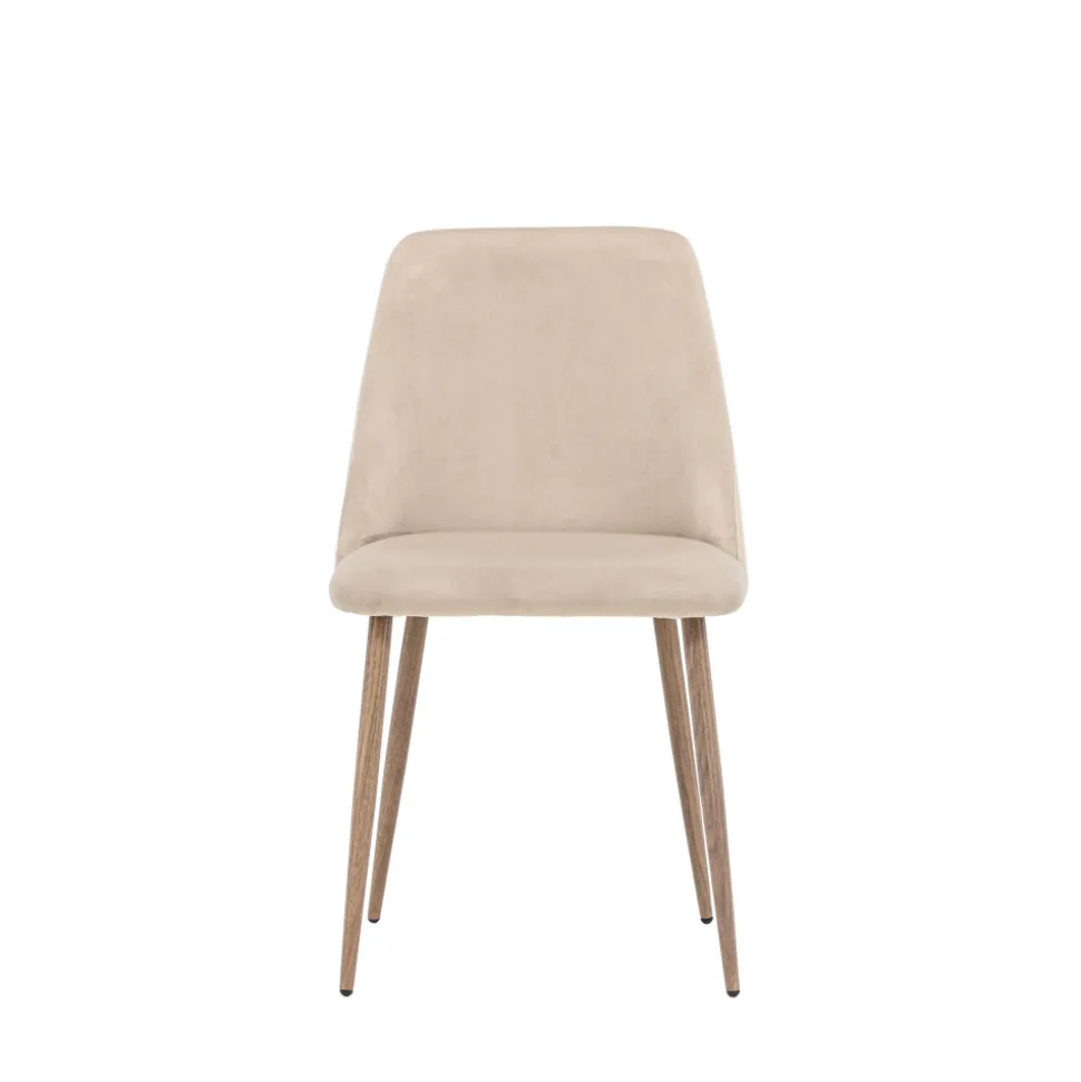 NIGHT Lot de 2 chaises en velours et métal
