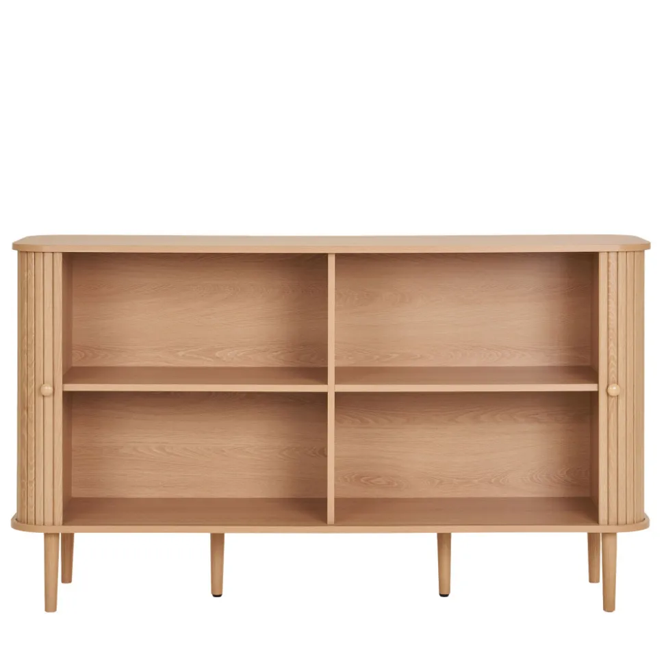 NIKKO Buffet 2 portes coulissantes en bois L140cm