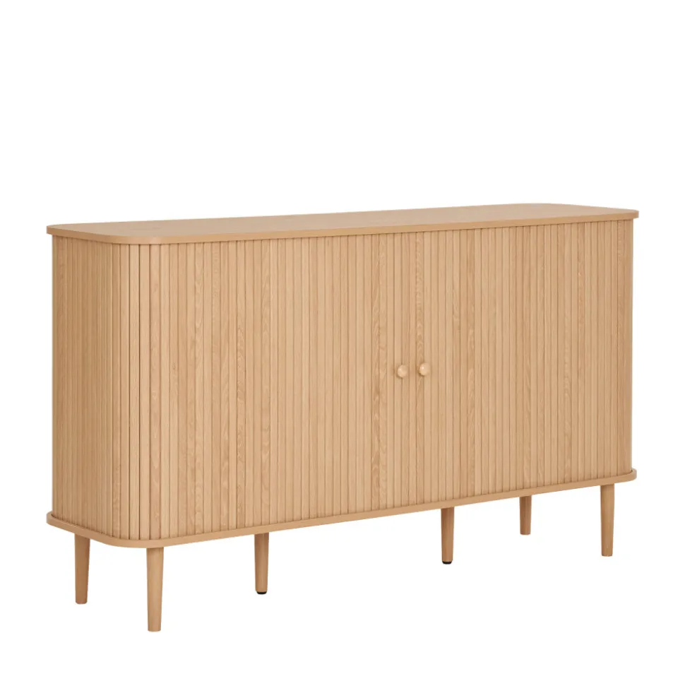 NIKKO Buffet 2 portes coulissantes en bois L140cm