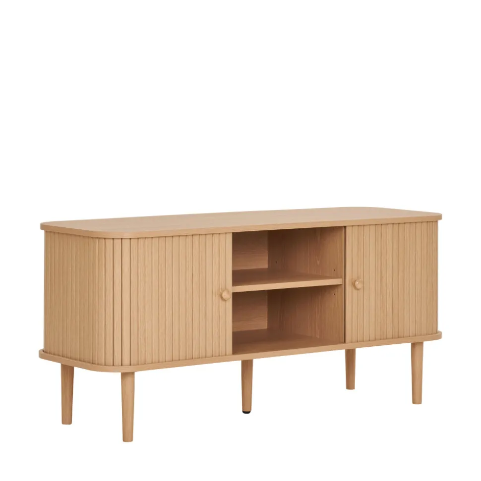 NIKKO Meuble tv 2 portes coulissantes en bois L113cm