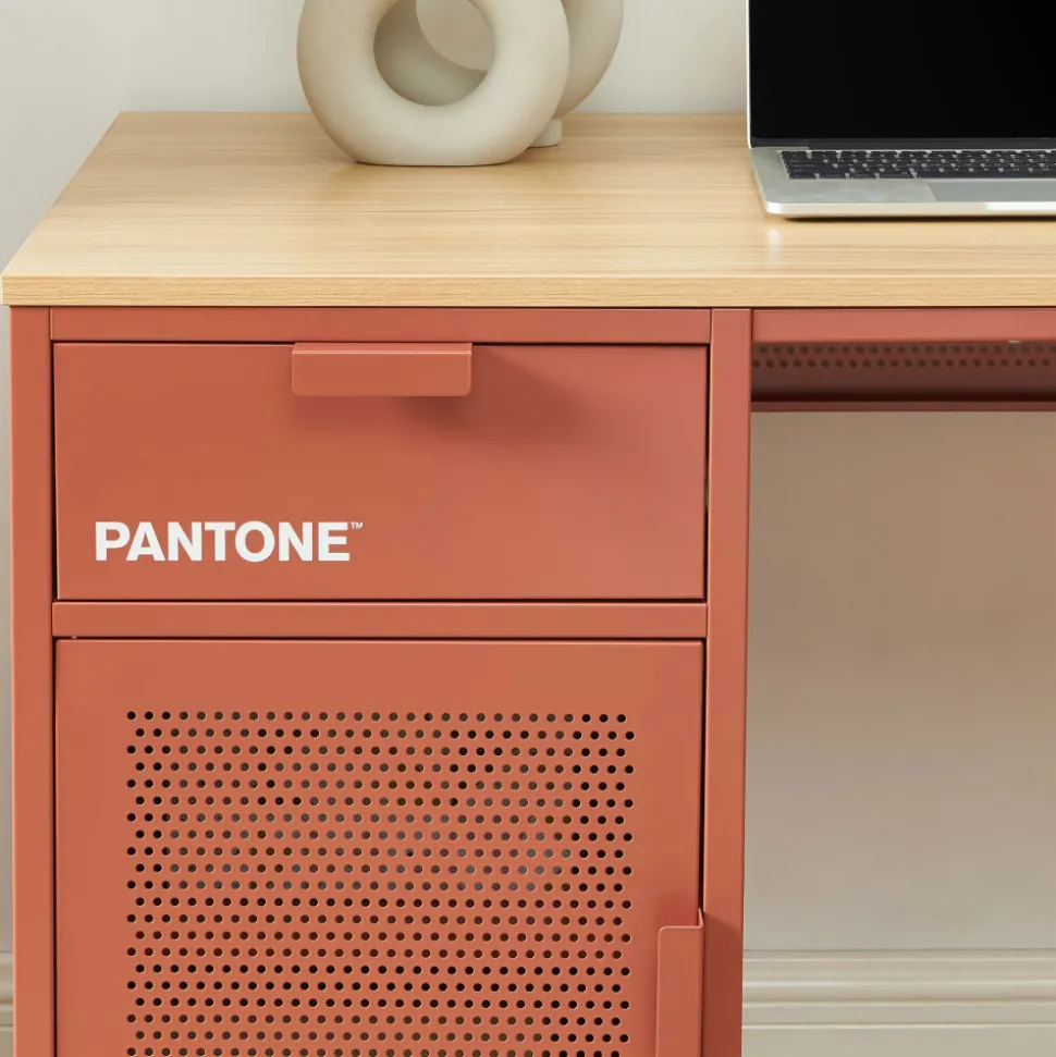 NINO Bureau 1 porte 1 tiroir en métal PANTONE L120cm