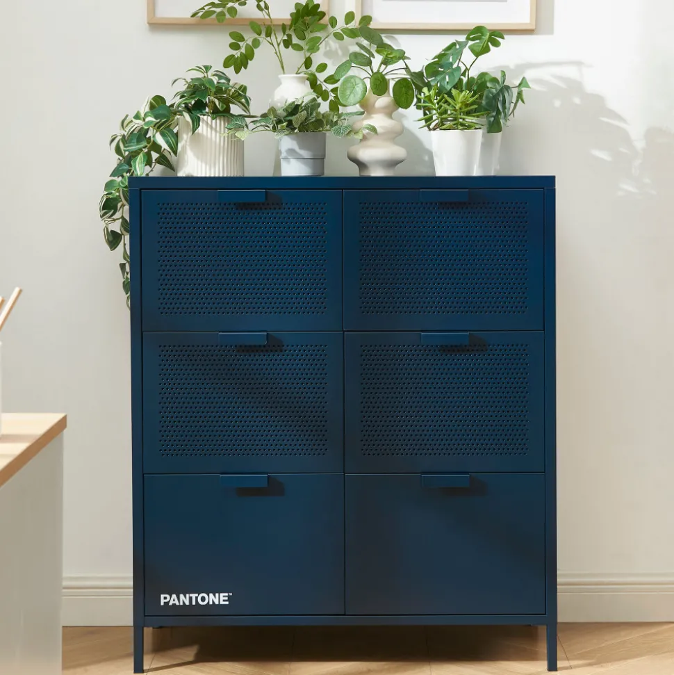 NINO Commode 6 tiroirs en métal PANTONE L90cm