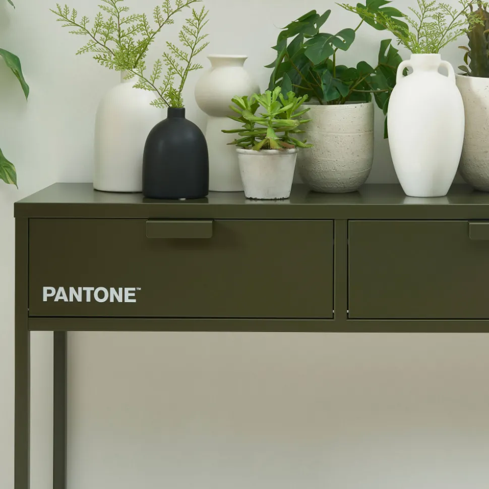 NINO Console 2 tiroirs en métal PANTONE L100cm