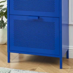 NINO Meuble à chaussures 2 portes 1 tiroir en métal PANTONE L55cm