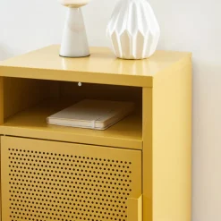 NINO Table de chevet 1 porte en métal PANTONE