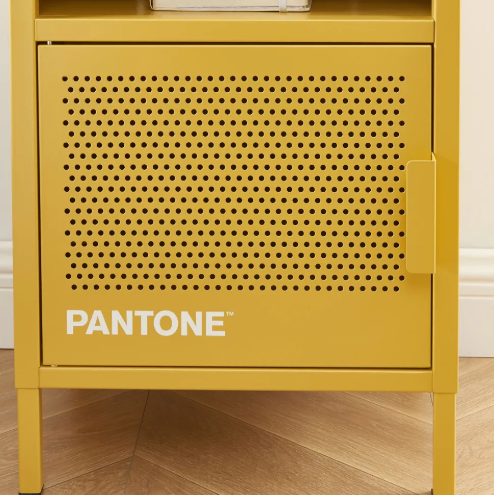 NINO Table de chevet 1 porte en métal PANTONE