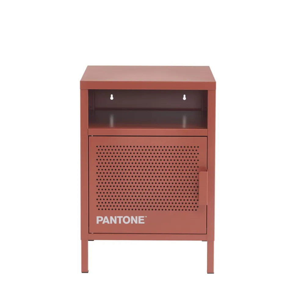 NINO Table de chevet 1 porte en métal PANTONE