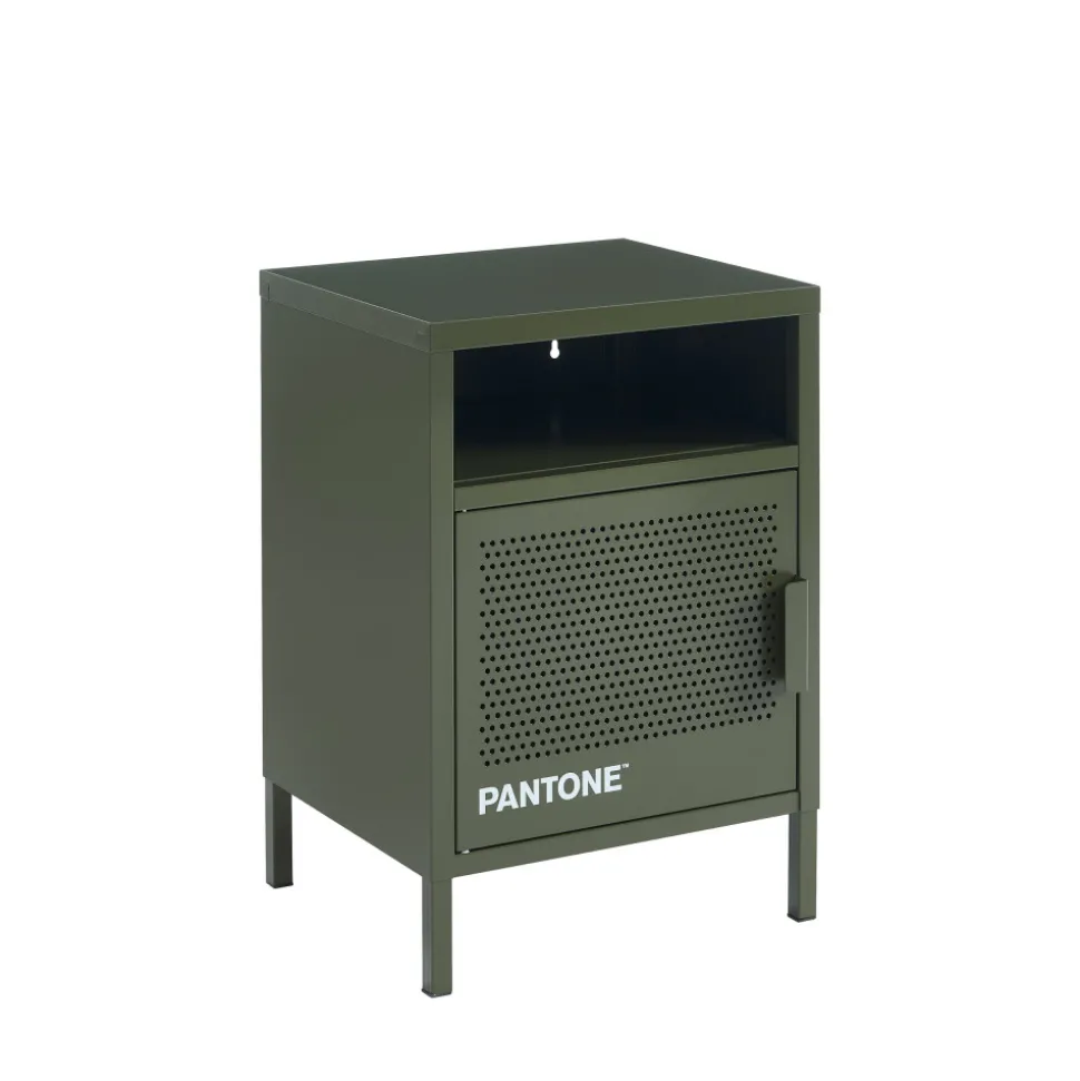 NINO Table de chevet 1 porte en métal PANTONE