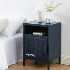 NINO Table de chevet 1 porte en métal PANTONE