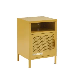 NINO Table de chevet 1 porte en métal PANTONE