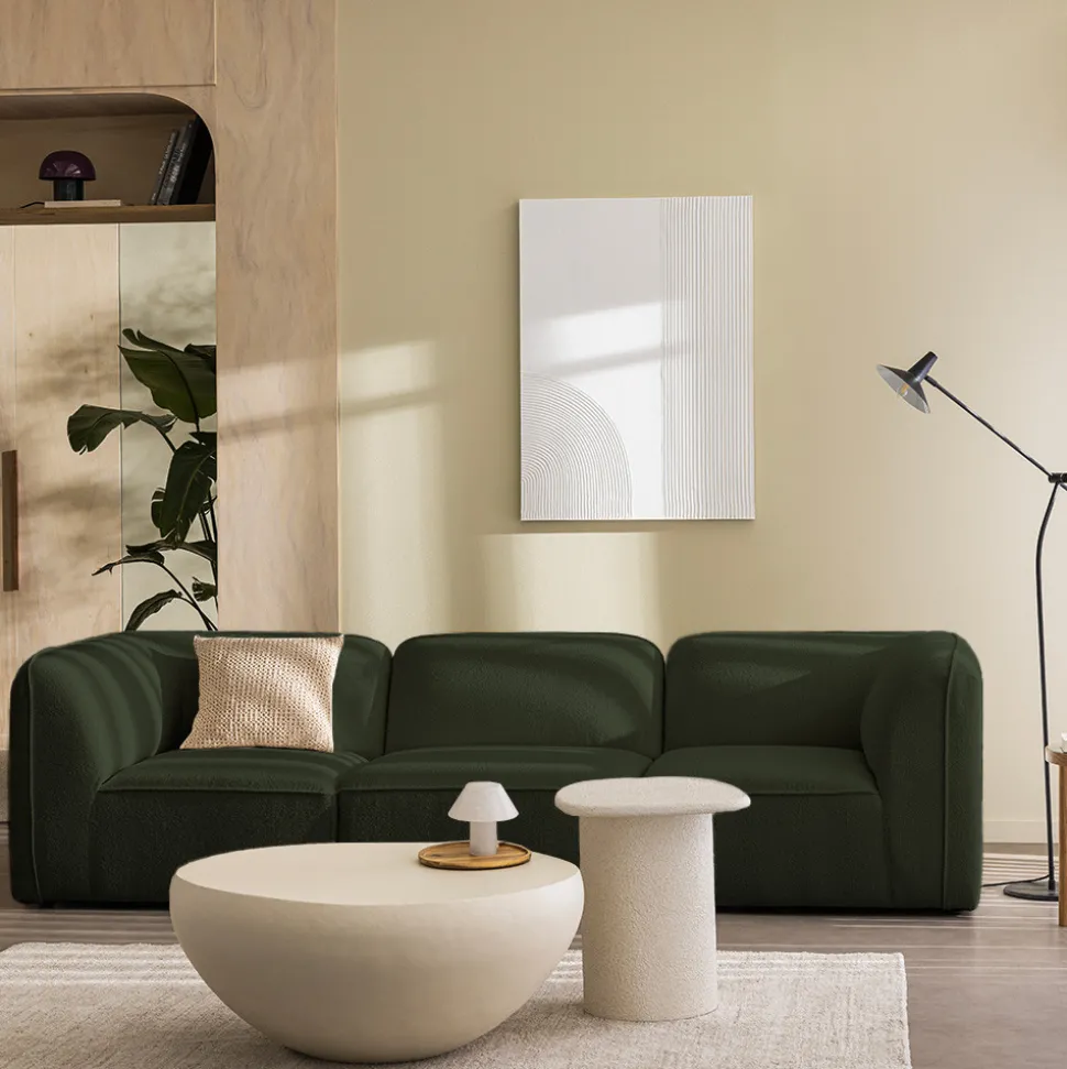 NOOR Angle réversible pour canapé modulable en tissu bouclette