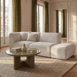 NOOR Chauffeuse pour canapé modulable en velours côtelé