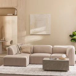 NOOR Pouf pour canapé modulable en tissu