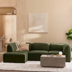 NOOR Pouf pour canapé modulable en tissu