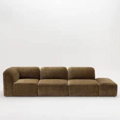 NOOR Pouf pour canapé modulable en velours côtelé