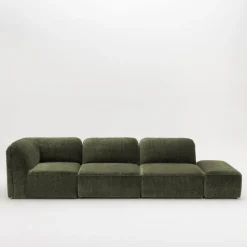 NOOR Pouf pour canapé modulable en velours côtelé