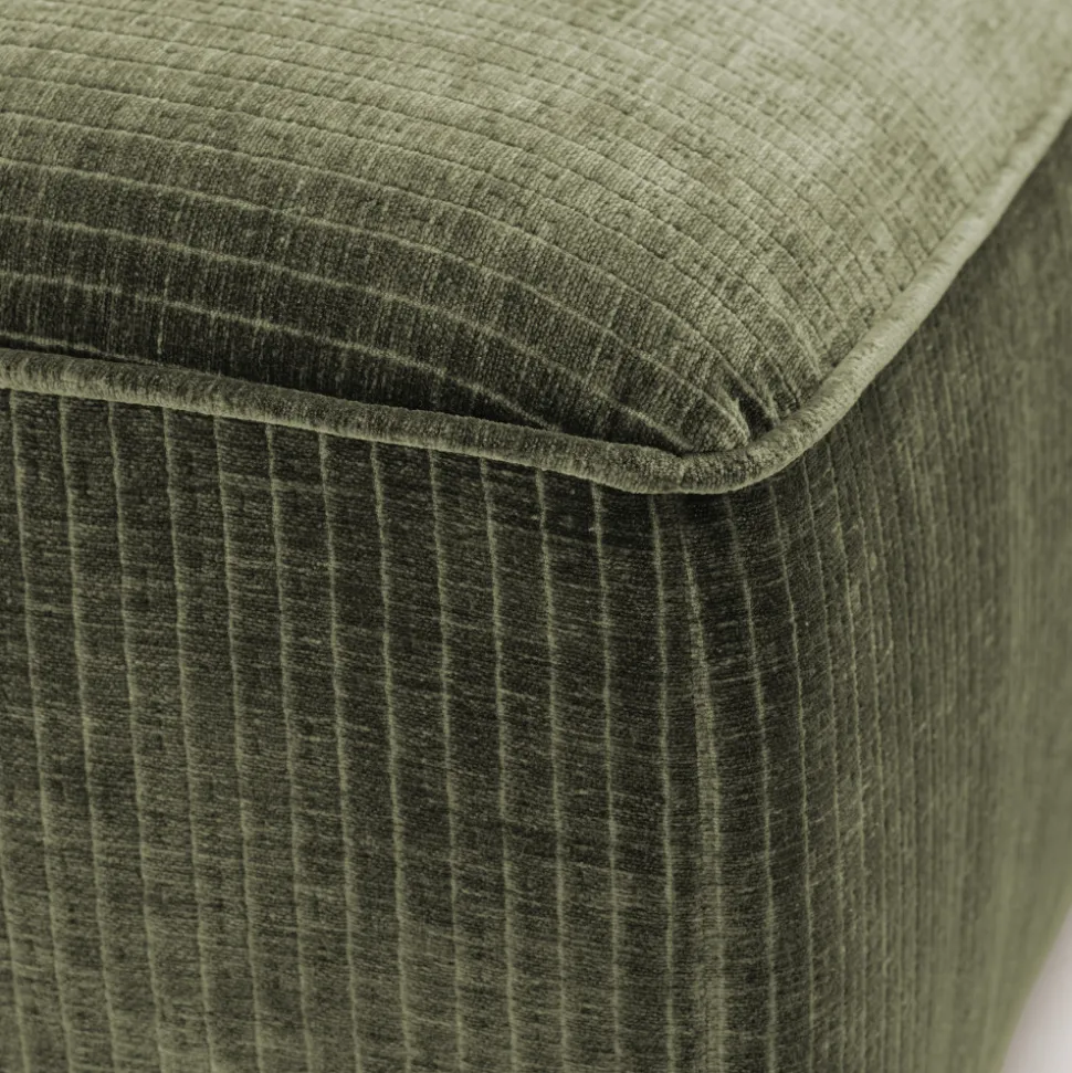 NOOR Pouf pour canapé modulable en velours côtelé