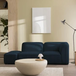 NOOR Pouf pour canapé modulable en tissu bouclette