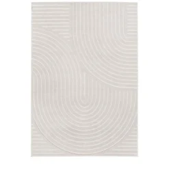NORA Tapis contemporain à motif géométrique