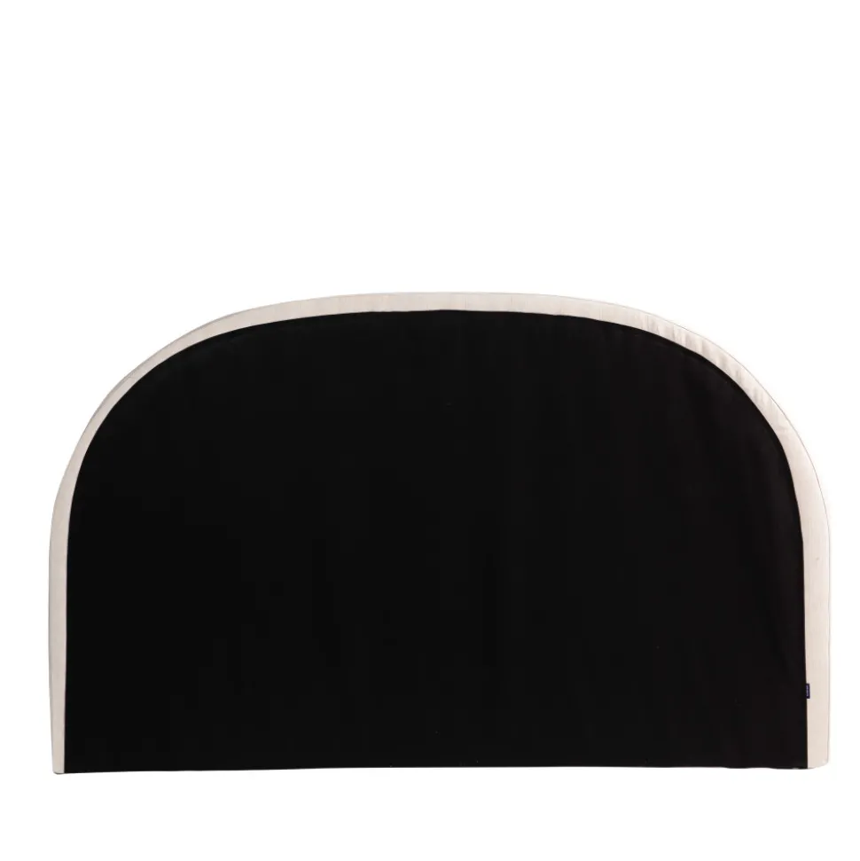 NOUSSA Tête de lit en coton et lin demi-lune L150cm