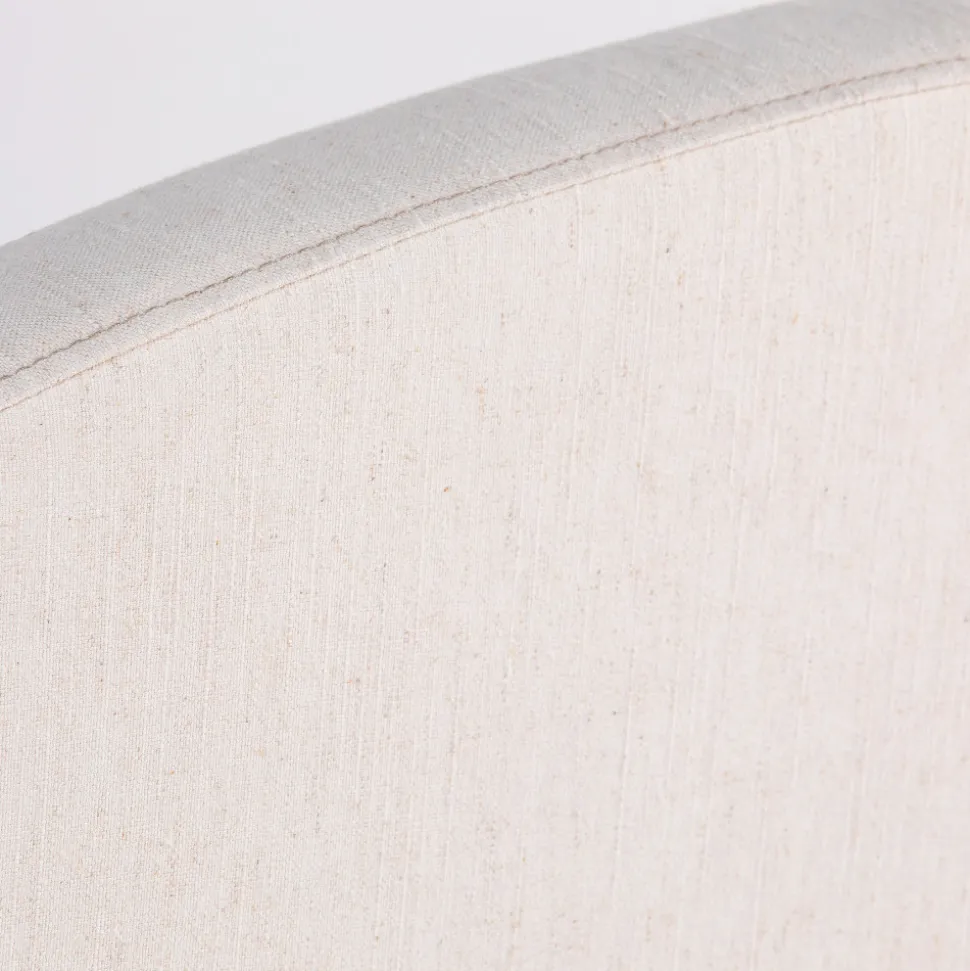 NOUSSA Tête de lit en coton et lin demi-lune L150cm