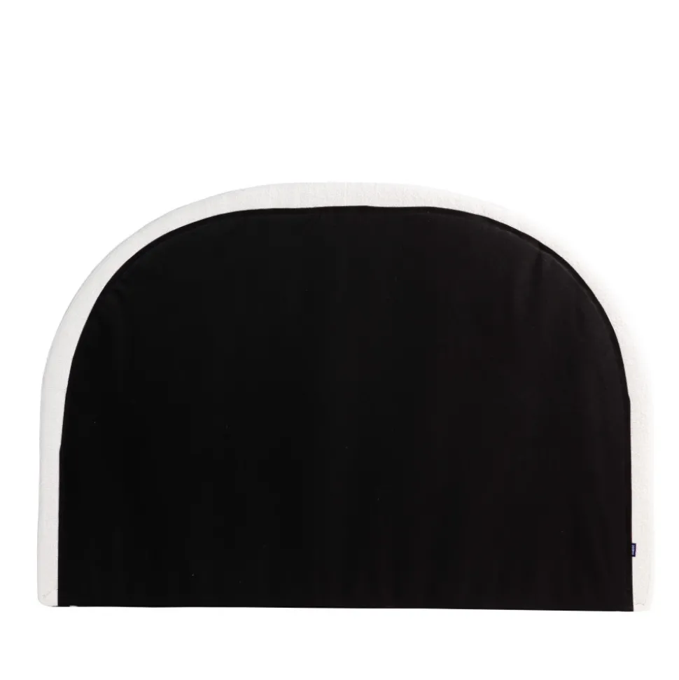 NOUSSA Tête de lit en tissu bouclette demi-lune L170cm