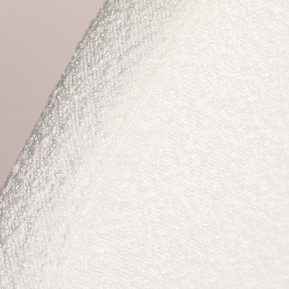 NOUSSA Tête de lit en tissu bouclette demi-lune L170cm