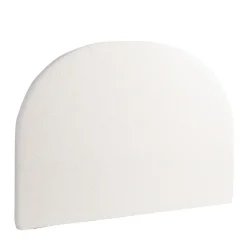 NOUSSA Tête de lit en tissu bouclette demi-lune L150cm