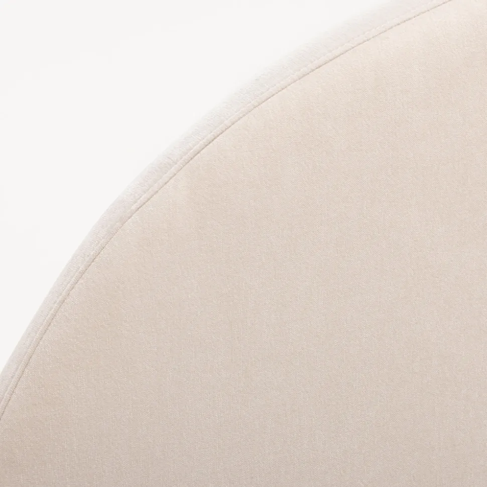 NOUSSA Tête de lit en tissu chenille demi-lune L150cm