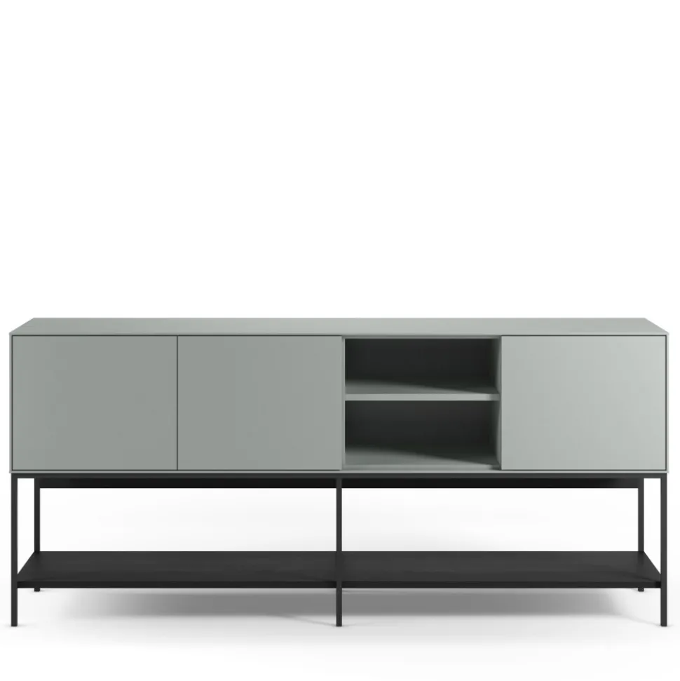 NOXA Buffet 3 portes en bois et métal L180cm