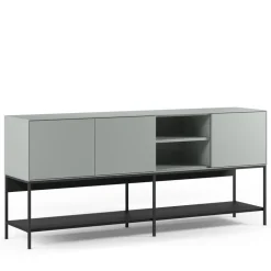 NOXA Buffet 3 portes en bois et métal L180cm