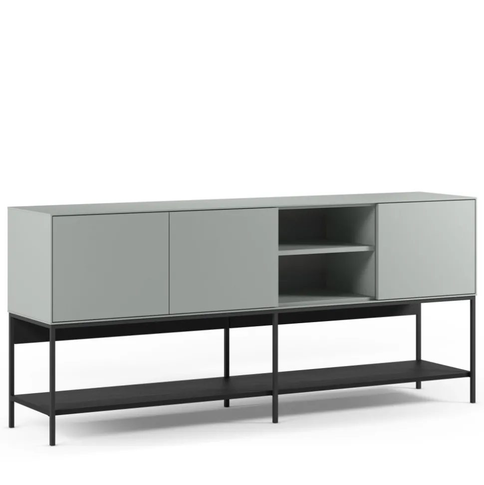 NOXA Buffet 3 portes en bois et métal L180cm