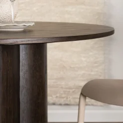 OLIVIA Table à manger 4 personnes ronde en bois