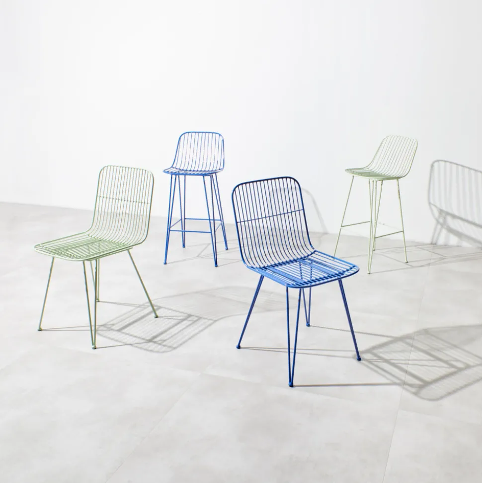 OMBRA Lot de 2 chaises design en métal