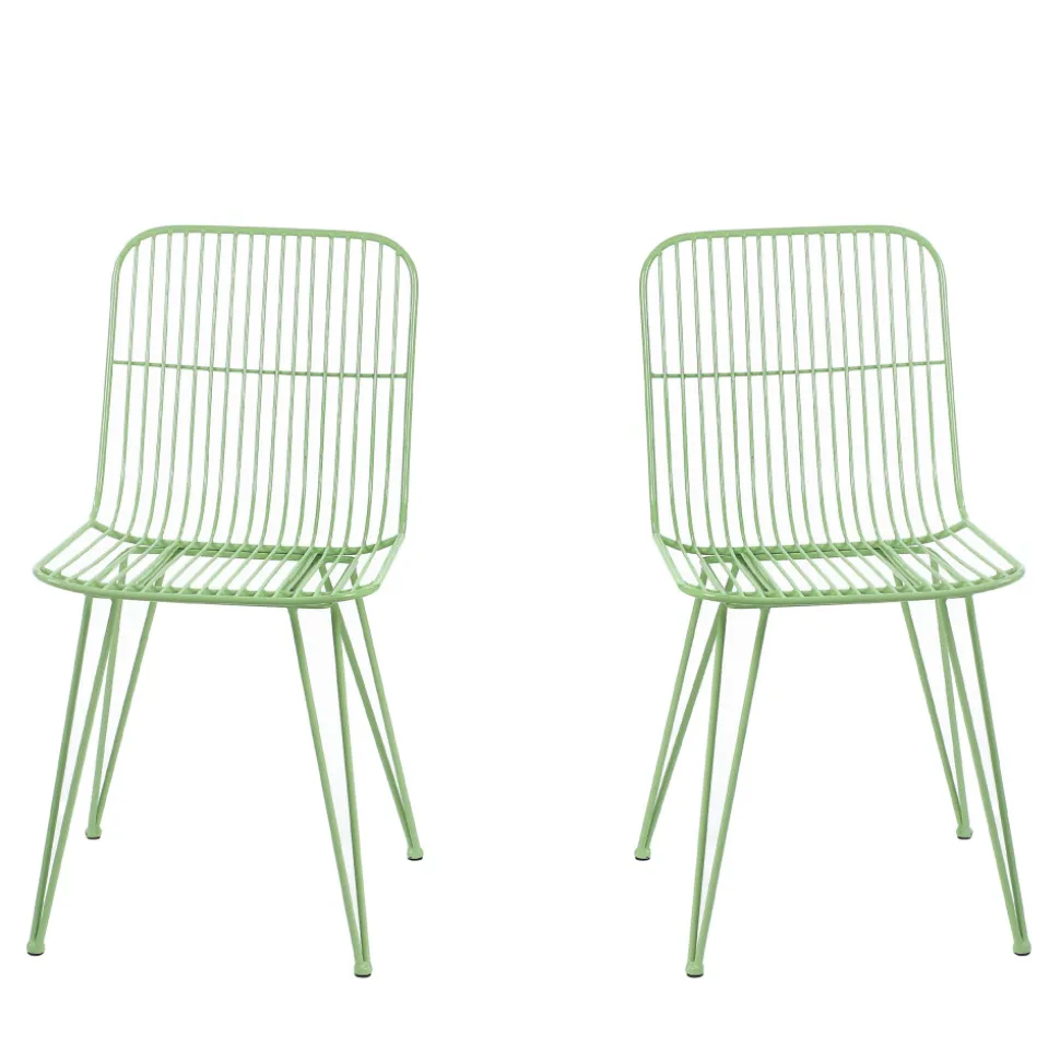 OMBRA Lot de 2 chaises design en métal