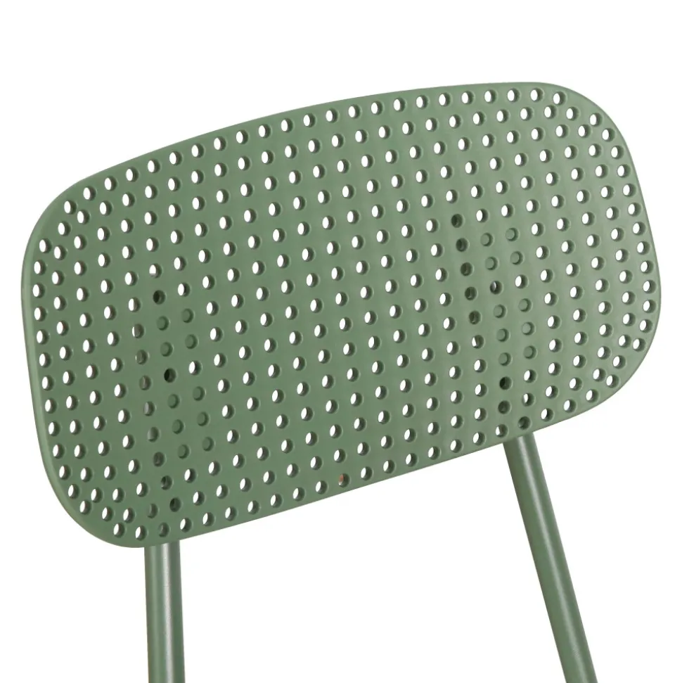 ORKA Ensemble table et chaises de jardin 4 personnes en métal
