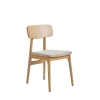ORR Lot de 2 chaises en tissu et bois