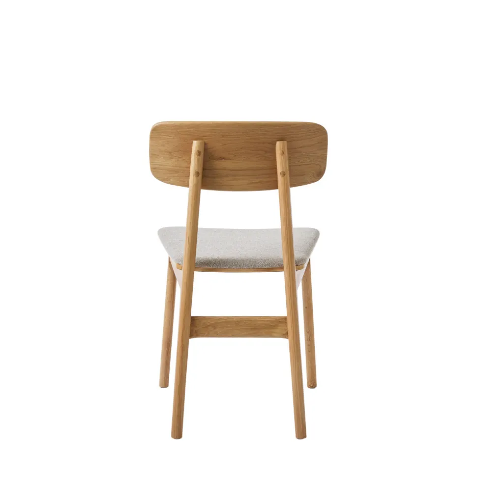 ORR Lot de 2 chaises en tissu et bois
