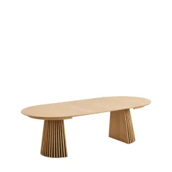 OSAKA Table à manger extensible 4 à 10 personnes 120-240x120cm en bois