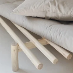 PACE Daybed en bois naturel et tissu