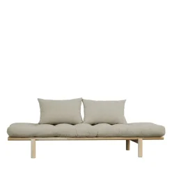 PACE Daybed en bois naturel et tissu