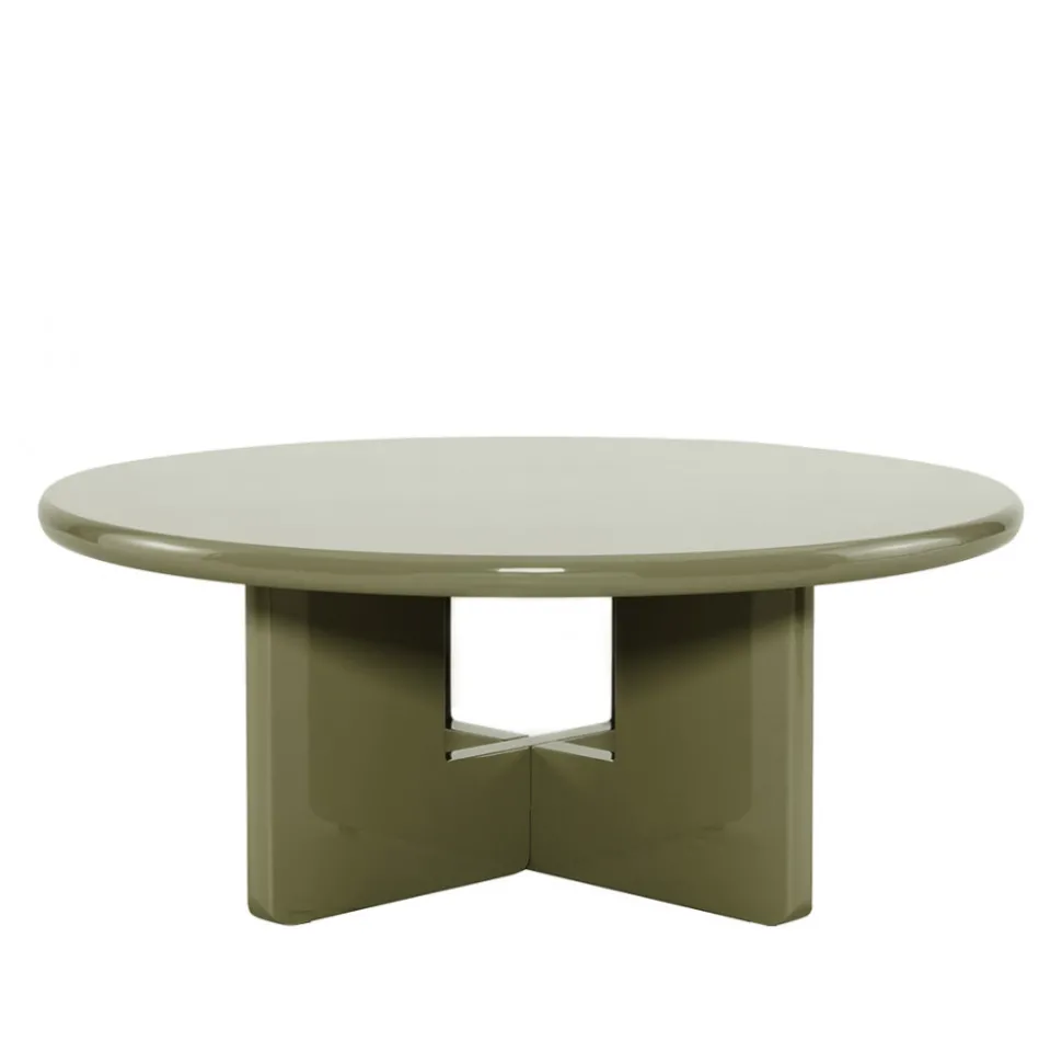 PALOMA Table basse ronde en bois laqué ø80cm