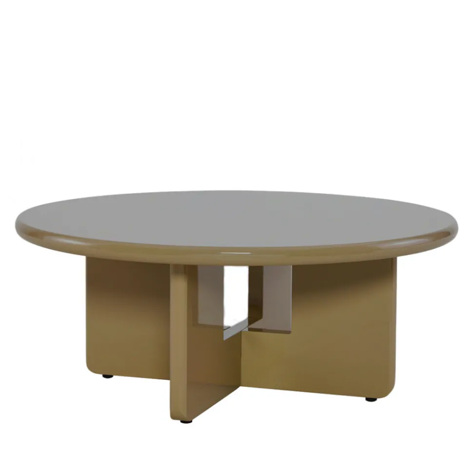 PALOMA Table basse ronde en bois laqué ø80cm