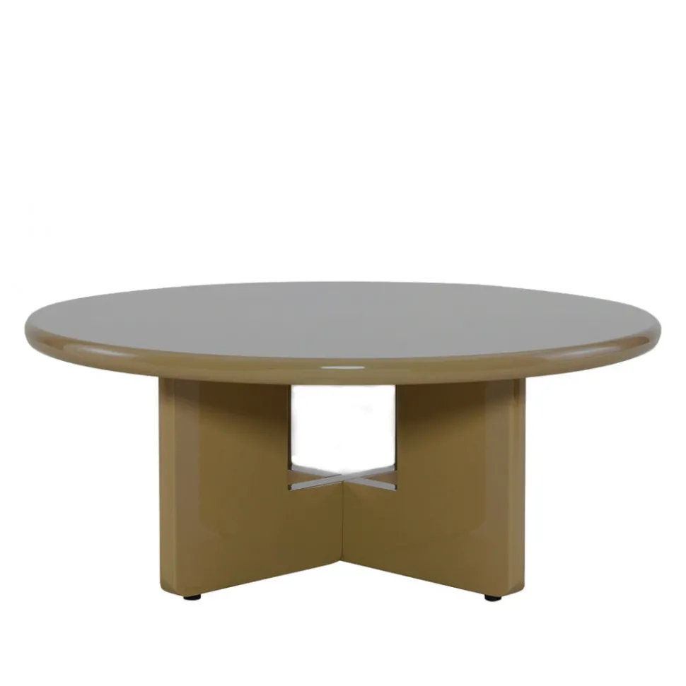 PALOMA Table basse ronde en bois laqué ø80cm