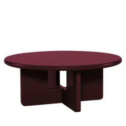 PALOMA Table basse ronde en bois laqué ø80cm